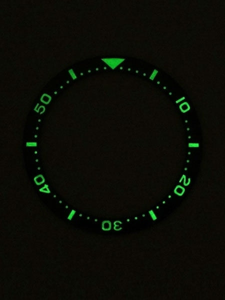 Black Ceramic Luminous Bezel Insert for Seiko Turtle Watches #C10