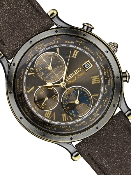 Seiko Age of Discovery, Limited Edition World Time Alarm Watch #SPL062