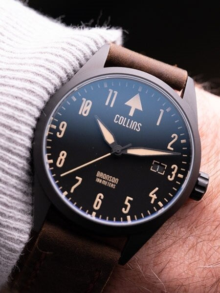 Collins Bronson Automatic Watch with 40mm Black PVD Case and AR Sapphire Crystal #CWA02