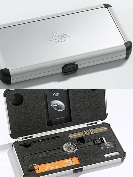 Laco Frankfurt Swiss Automatic GMT Dual-Time Pilot Watch with Double-Dome AR Sapphire Crystal #862121