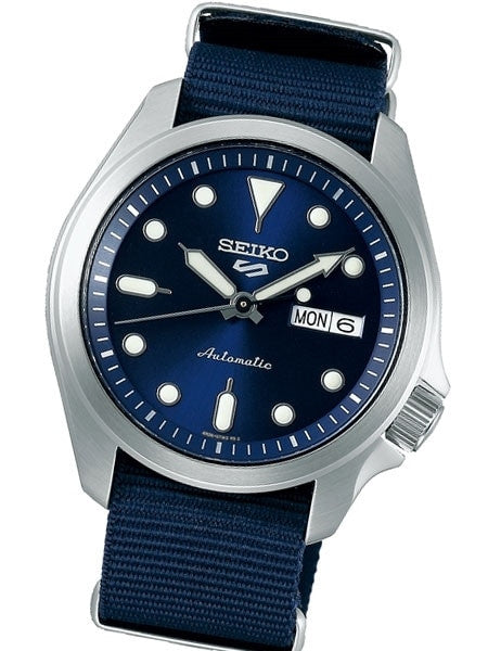 Seiko 5 Sports 24-Jewel Automatic Watch with Blue Dial and Band #SRPE63