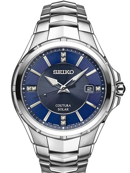 Seiko Coutura Solar Powered Watch with Sapphire Crystal, Diamond Accents #SNE443