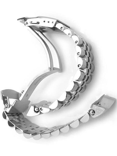 Scratch and Dent - Strapcode 22mm Super-J "Louis" watch band for SEIKO Diver SKX007/009/011 Curved End #SS221803B020