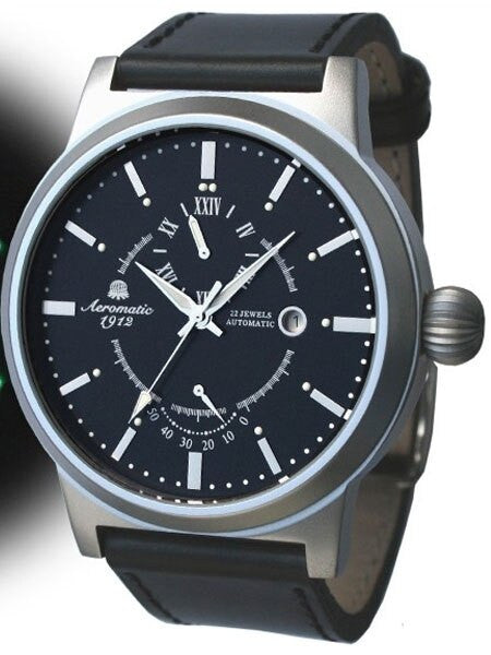 Aeromatic 1912 Classic Automatic Military Watch with Power Reserve Meter #A1360