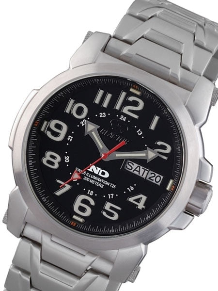 Reactor Atom Watch with Never Dark Illumination, Stainless Steel Case and Bracelet #68091