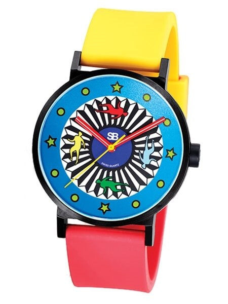 SB Swiss Quartz Stair Crazy Watch with Sapphire Crystal and Two-Color Strap #SBART.1