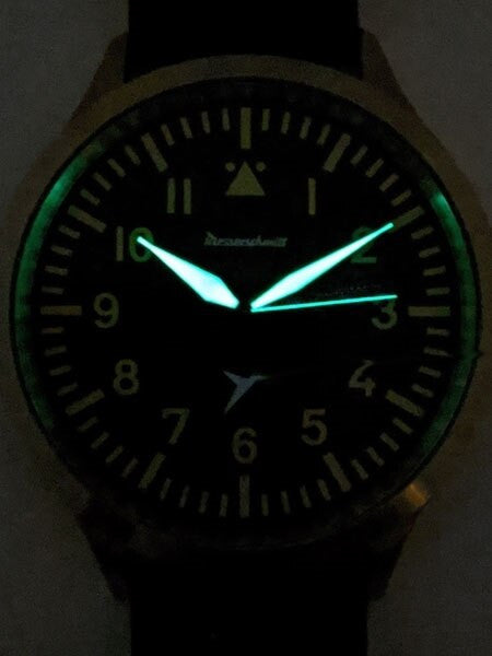 Messerschmitt Triple-X Fliegeruhr Watch with Black Leather Strap #ME-65AQ
