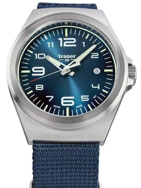 Traser P59 Essential M Blue Dial Watch w/Trigalight + SuperLuminova #108216