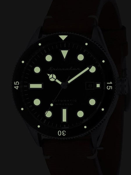 Spinnaker Cahill Automatic Dive Watch with 43mm Goldtone Case #SP-5033-05