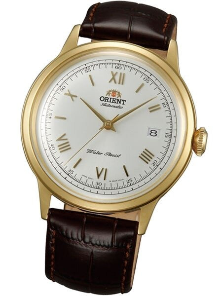 Orient Goldtone Automatic Dress Watch with White Dial, Roman Numerals #ER24009W