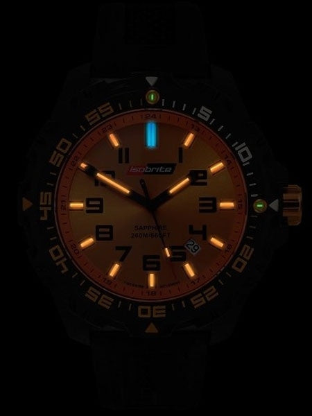 Armourlite Isobrite Orange Dial Watch with T-100 Tritium Illumination and Sapphire Crystal #ISO302