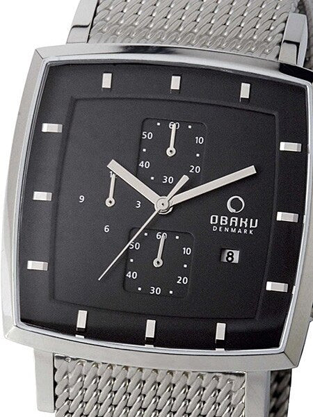 Obaku Harmony Charcoal Dial Stainless Steel Quartz Chronograph Watch #V134GCBMC2