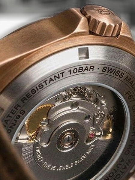 Traser P67 Officer Pro Swiss Automatic Watch with a Vintage Bronze Case, AR Sapphire Crystal #108074