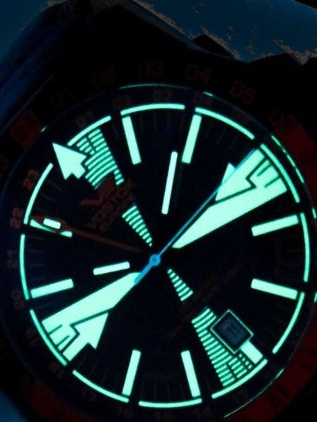 Vostok-Europe Radio Room, Dual Time Automatic Watch with Black-Yellow Dial #2254190