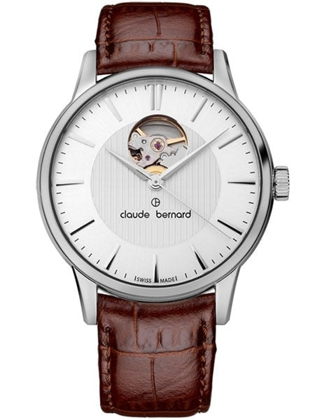 Claude Bernard Swiss Made ETA Automatic Open-Heart Watch #85017-3-AIN
