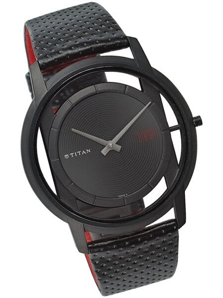 Titan Edge Dress Watch with Black PVD Titanium Case, Precision Quartz Movement and Sapphire Crystal #1577NL01