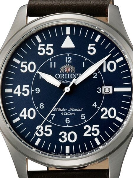 Orient 21-Jewel Automatic Aviator Flight Watch with Brown Leather Strap #ER2A004D