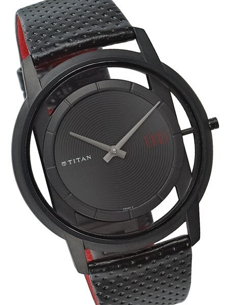 Titan Edge Dress Watch with Black PVD Titanium Case, Precision Quartz Movement and Sapphire Crystal #1577NL01