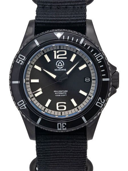 Seaborne Sea Venture 100-Meter Automatic Dive Watch with a 41mm Case and an AR Sapphire Crystal #SB-SV-004-TAC