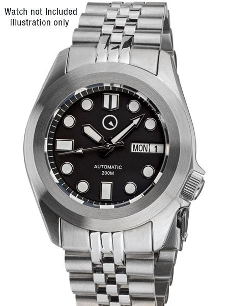 Brushed Finish SS, Unmarked Bezel for Seiko SKX013 and Islander