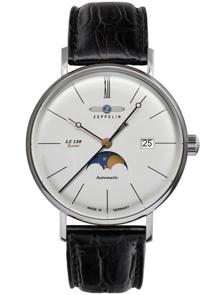 Graf Zeppelin LZ120 Rome Swiss Automatic Moonphase Watch with Dome Crystal #7108-4