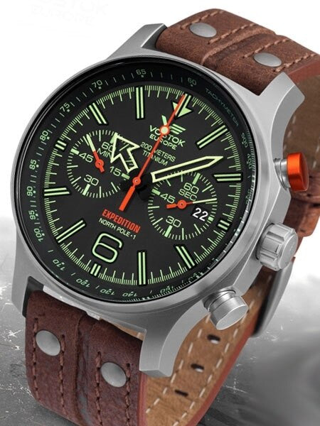 Vostok-Europe Expedition North Pole Chronograph with 47mm Titanium Case #595H299