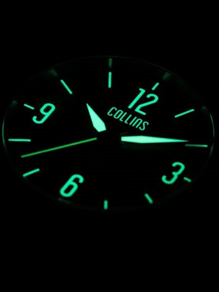 Collins Hyperion Swiss Automatic Watch with 40mm PVD Case and a Double-Dome AR Sapphire Crystal #CWB02