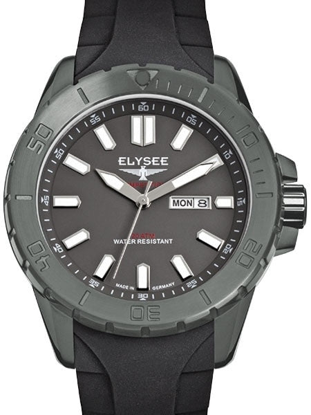 Elysee Set-Up Automatic with 48mm Grey PVD Case and Luminous Markers and Hands #13269