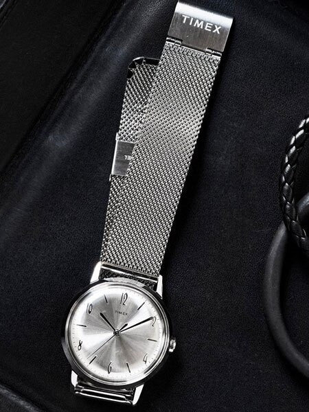 Timex 34mm Marlin Mechanical (Hand Wind) Watch with Mesh Bracelet #TW2T18500ZV