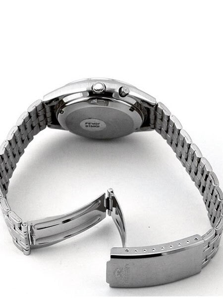 Orient Automatic Watch with Champagne Dial, Day-Date and SS Bracelet #EM0401PC
