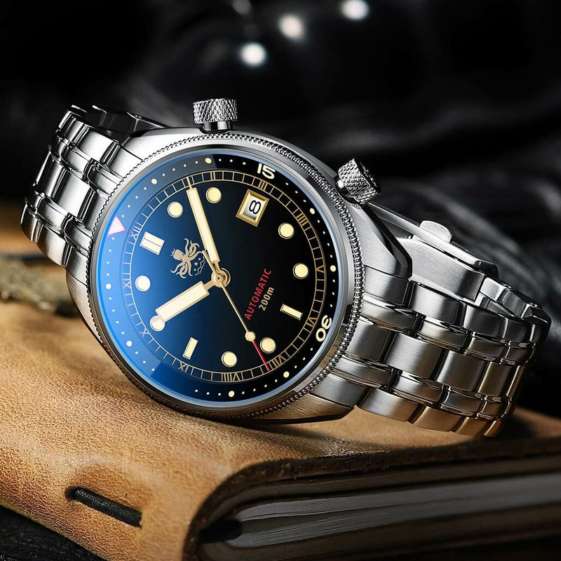 PHOIBOS Eagle Ray 200-Meter Automatic Dive Watch with Double Dome AR Sapphire Crystal #PY029D