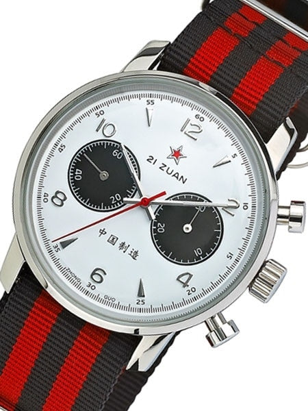 Seagull 1963 Hand Wind Mechanical Chronograph with White Dial #6488-2901W