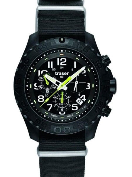 Traser Outdoor Pioneer Chronograph with Tritium Illumination and Rotating Black Bezel #102908