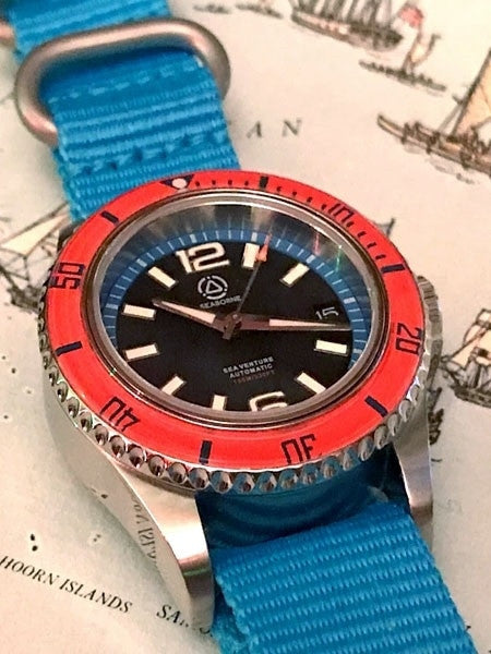 Seaborne Sea Venture 100-Meter Automatic Dive Watch with a 41mm Case and an AR Sapphire Crystal #SB-SV-002-SRB