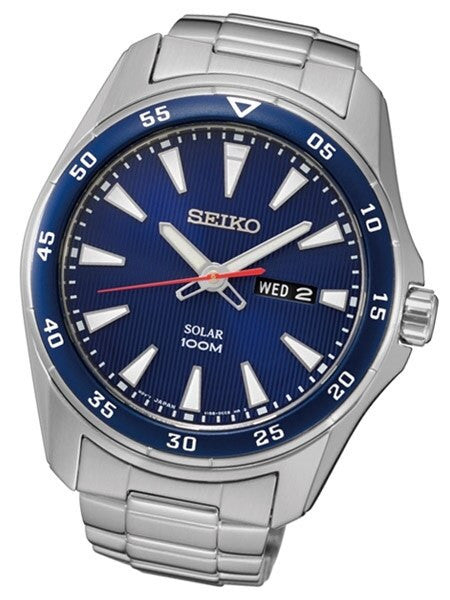 Seiko Core Series Solar Watch with 44mm Stainless Steel Case with Bracelet #SNE391