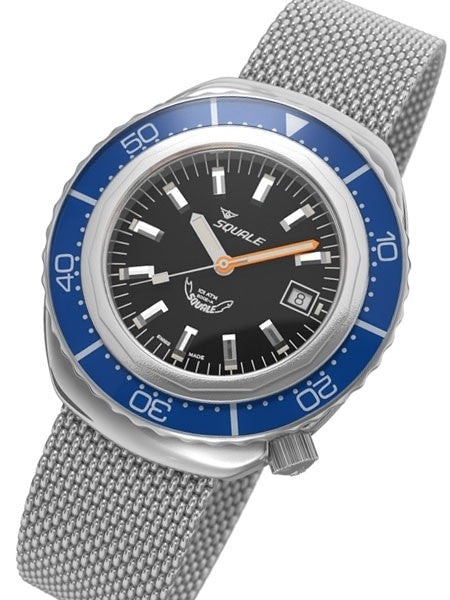 Squale 1000 meter Professional Swiss Automatic Dive watch with Sapphire Crystal #2002BL-S