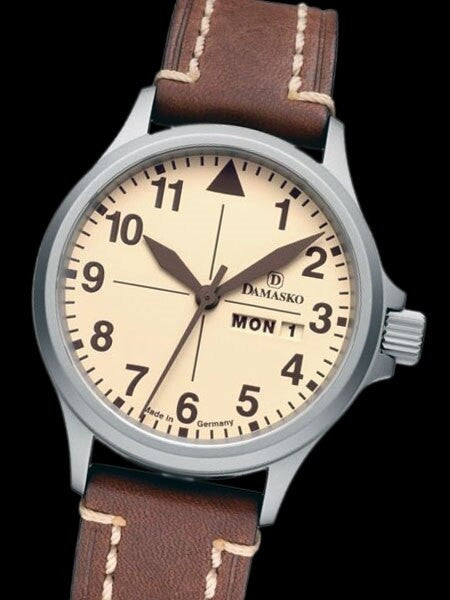 Damasko Swiss ETA Automatic with a 40mm Bead-Blasted Case, Beige Dial #DA20