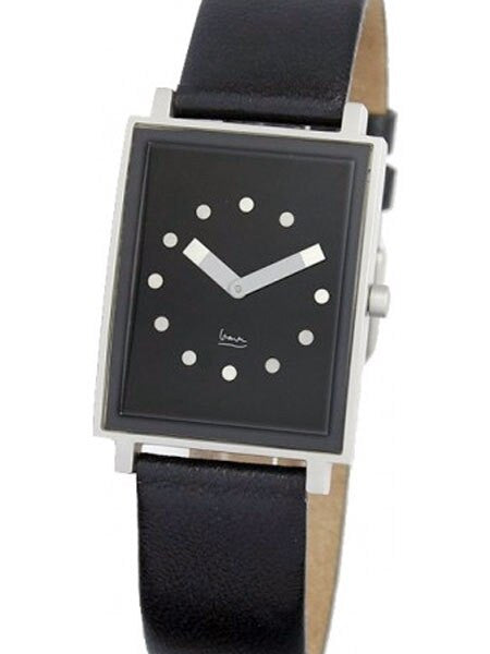 Projects Shenandoah Quartz Dress Watch with Black Leather Strap #9707
