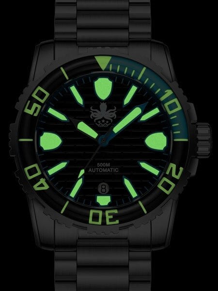PHOIBOS 500-Meter Great Wall Swiss ETA Automatic Dive Watch with DD AR Sapphire Crystal #PY022B