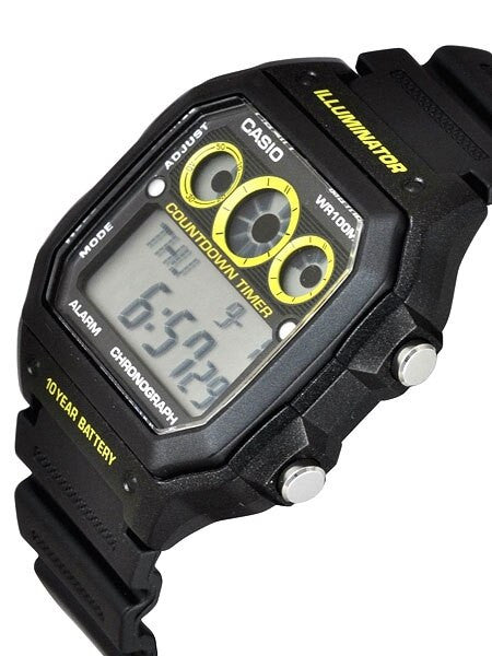 Casio Sport Watch with Stopwatch, World Time, Alarm, and 10-year Battery #AE-1300WH-1A