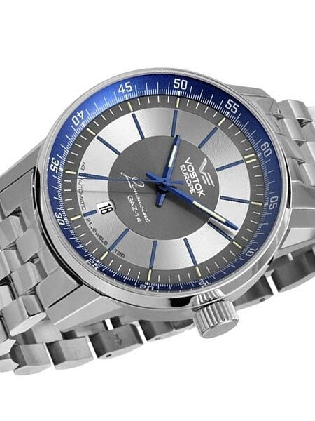 Vostok-Europe GAZ Limo Silver-Grey Dial Watch with Trigalight Illumination 5651138B