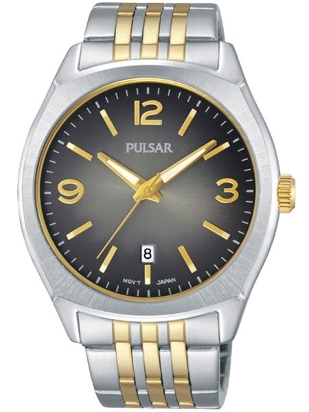 Pulsar Quartz Watch with 42mm Case and Gradient Charcoal Dial #PS9483