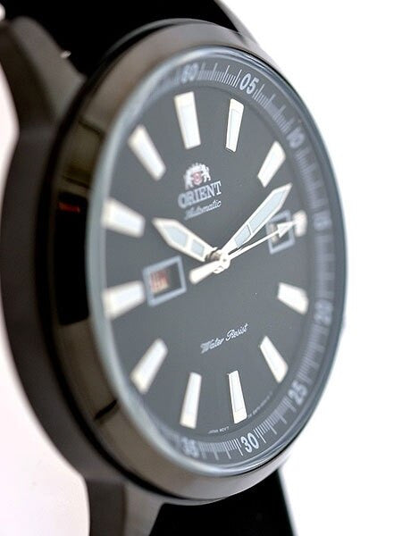 Orient 42mm Black PVD Stingray Day and Date Automatic Watch with Black Dial #EM7K003B
