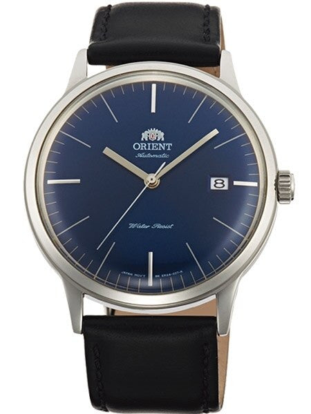 Scratch and Dent - Orient Bambino V3 Automatic Dress Watch with Blue Dial, Applied Silver Hour Markers #ER2400LD