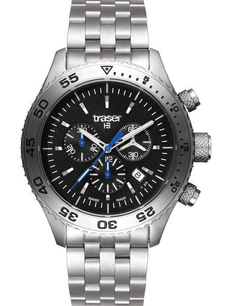 Traser Swiss Made Aurora Chronograph Watch with 46mm SS Case #106833