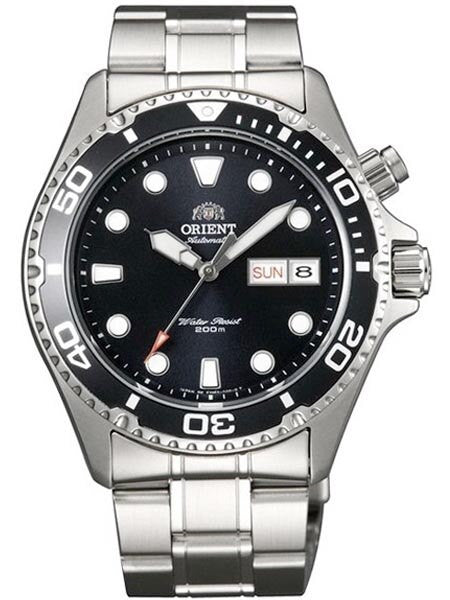Orient Black Ray 21-Jewel Automatic Dive Watch on a Bracelet #CEM65008B (Black Ray)