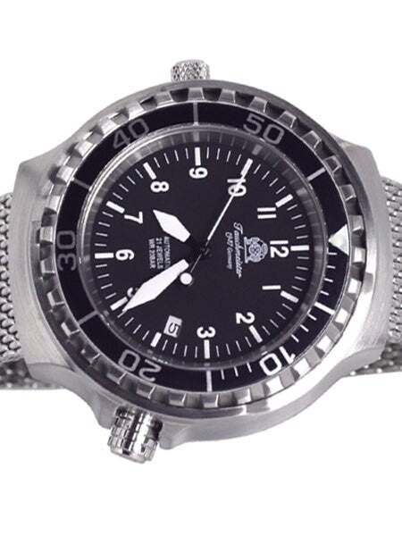 Tauchmeister Automatic, 200m Dive Watch with Mesh Bracelet and Sapphire Crystal #T0251MIL