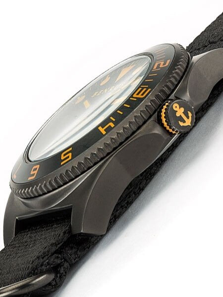 BENRUS 44mm Gun-Metal Stainless Steel, Military-Inspired Quartz H6 Watch #BR012B