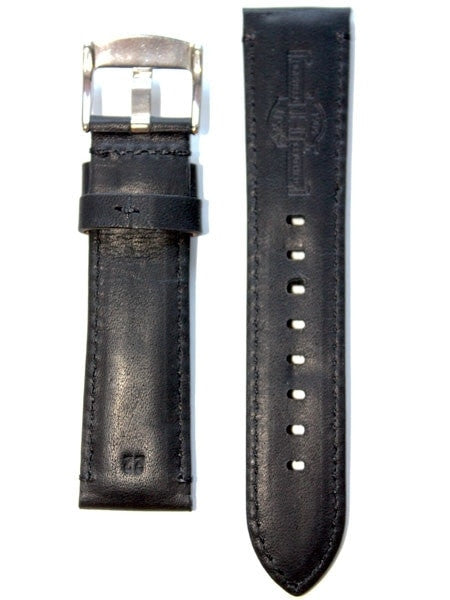 Horween Black Calfskin Leather with Stainless Steel Buckle #INS-HOR-ESX01