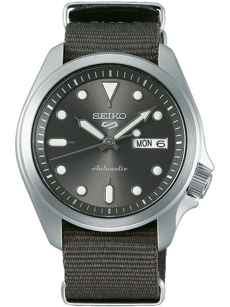 Seiko 5 Sports 24-Jewel Automatic Watch with Grey Dial and Band #SRPE61
